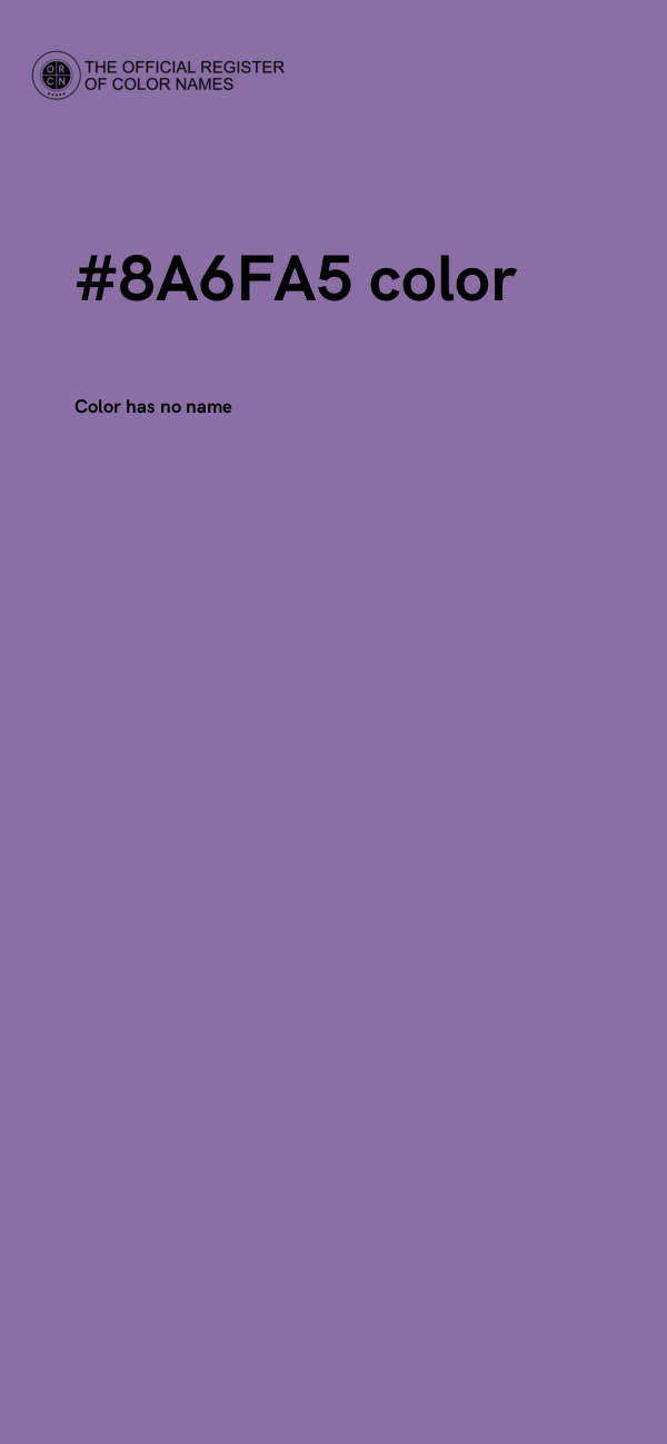 #8A6FA5 color image