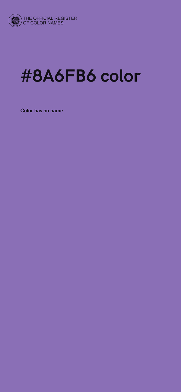 #8A6FB6 color image