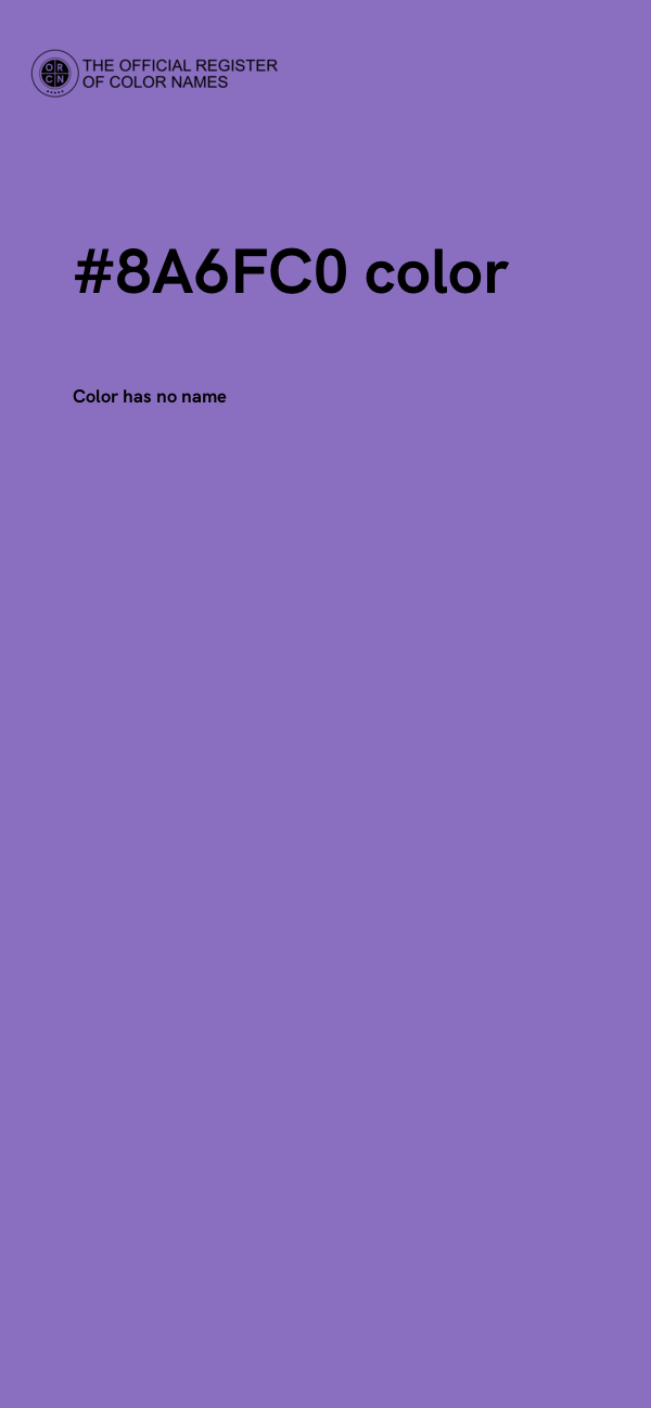 #8A6FC0 color image
