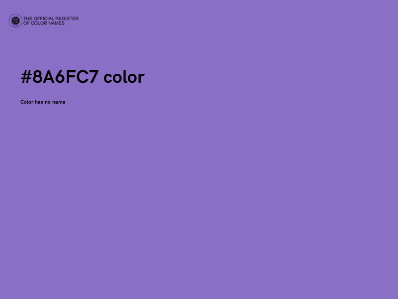 #8A6FC7 color image