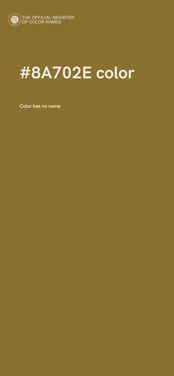 #8A702E color image