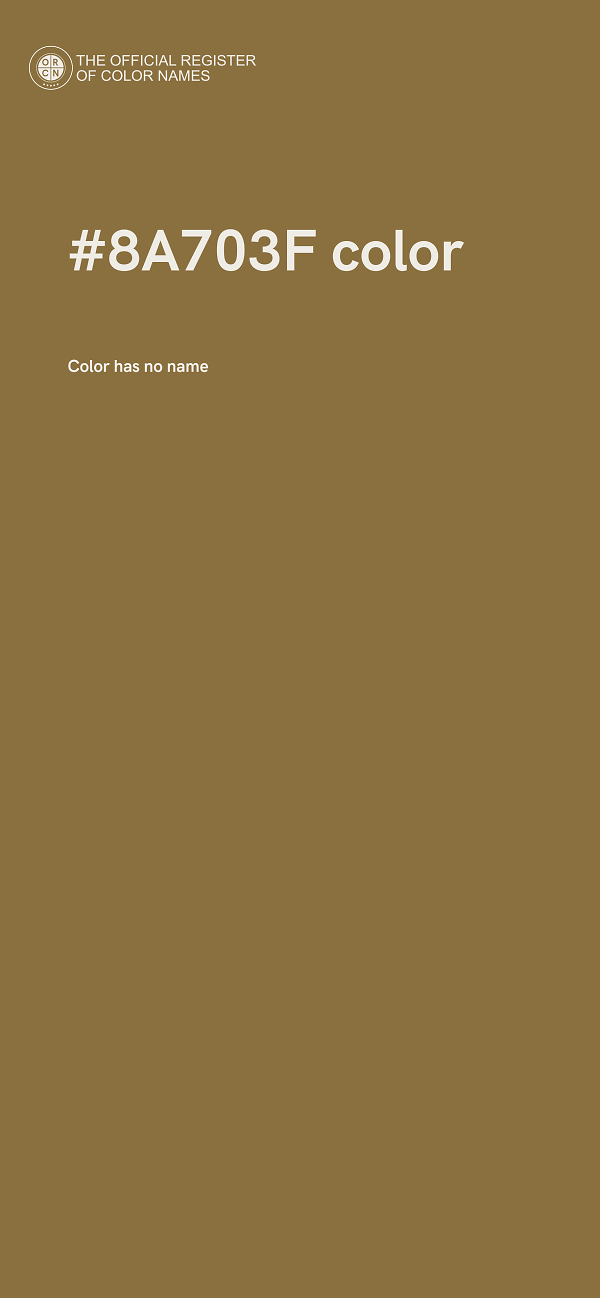 #8A703F color image