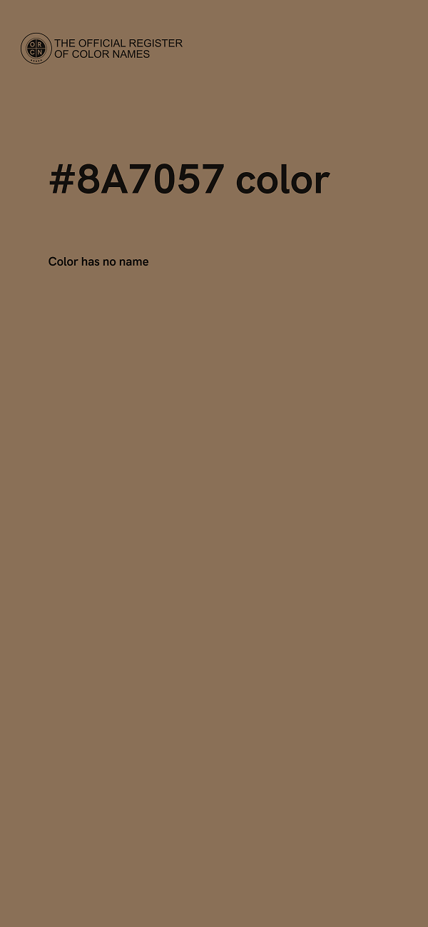 #8A7057 color image