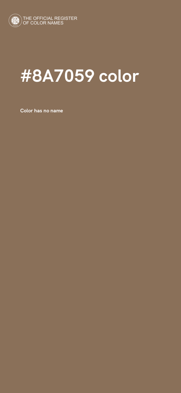 #8A7059 color image