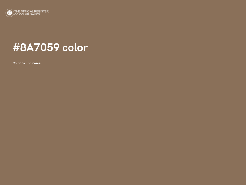 #8A7059 color image