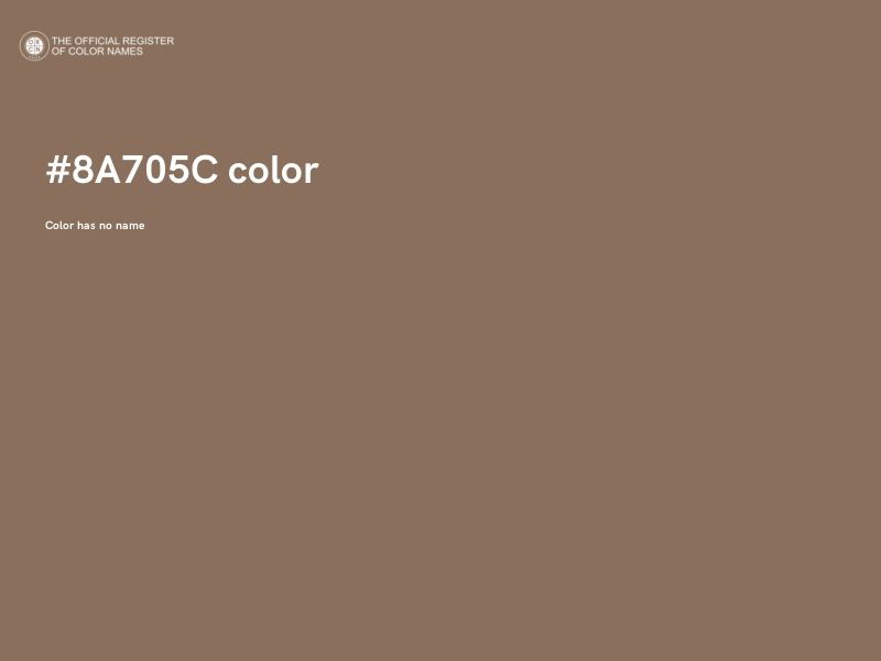 #8A705C color image