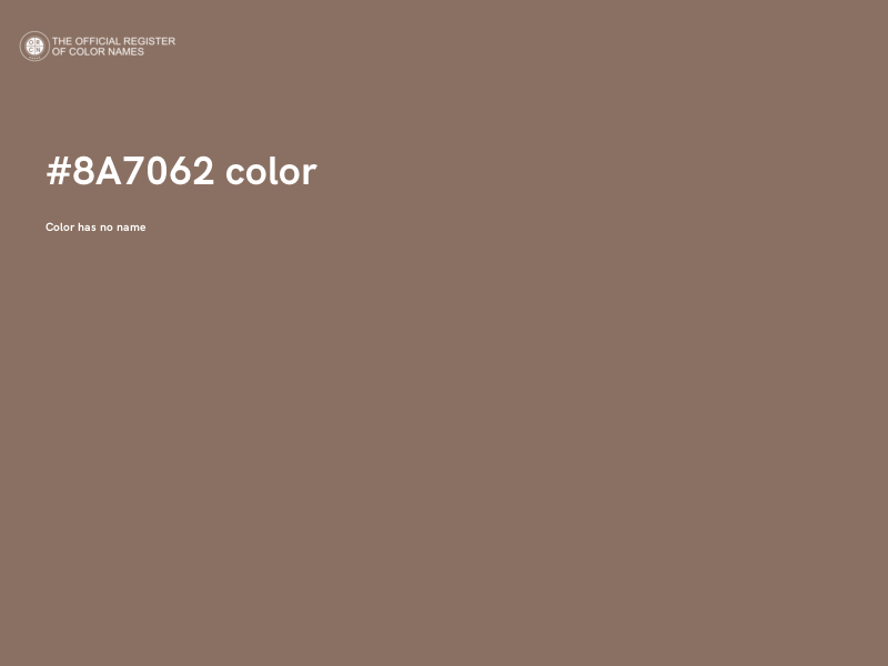 #8A7062 color image
