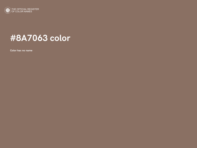#8A7063 color image