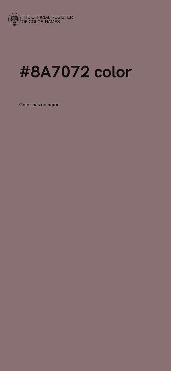 #8A7072 color image