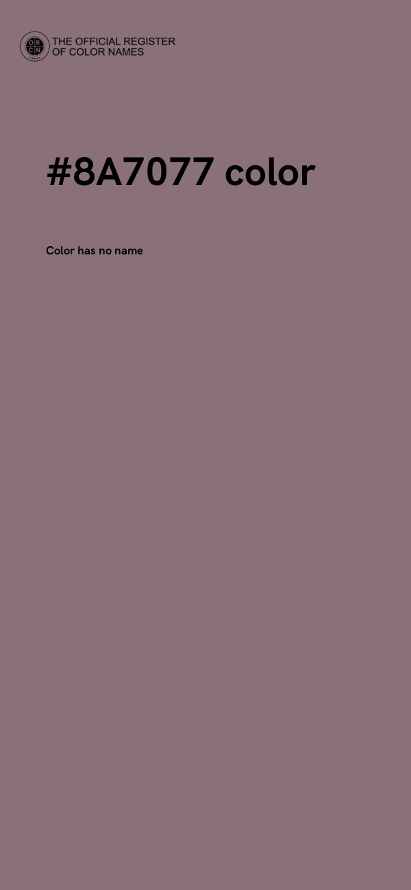 #8A7077 color image