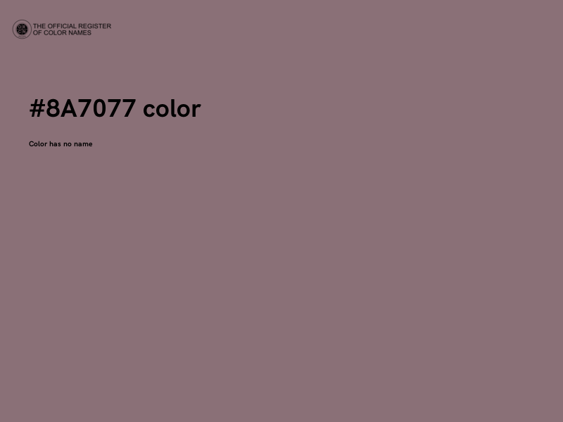 #8A7077 color image