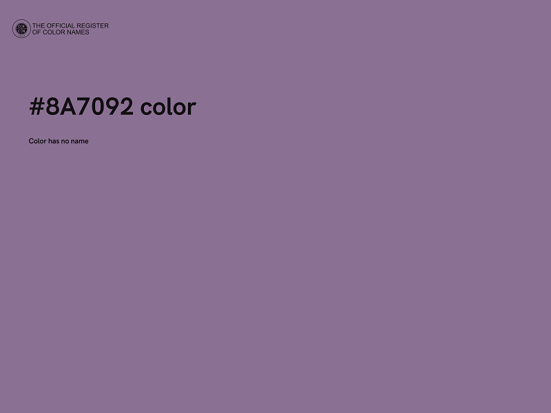 #8A7092 color image