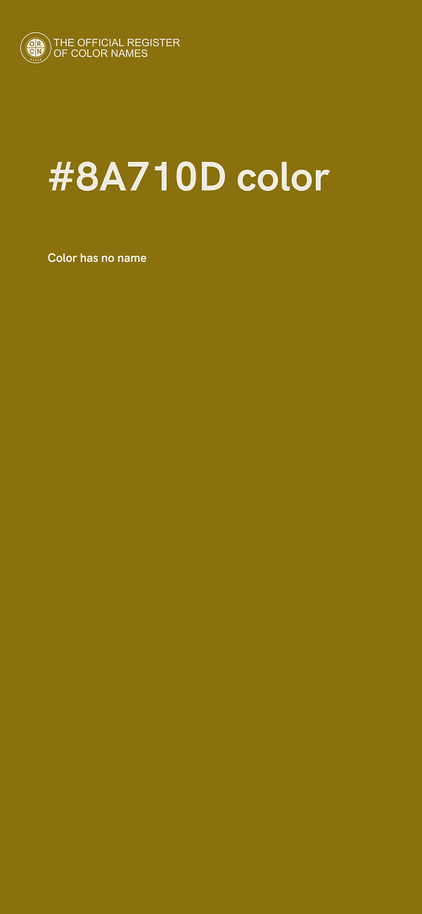 #8A710D color image