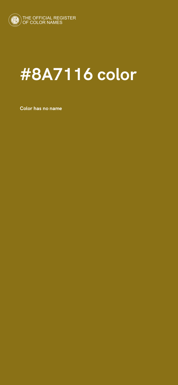 #8A7116 color image