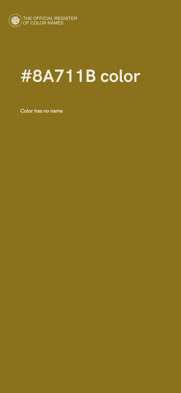 #8A711B color image