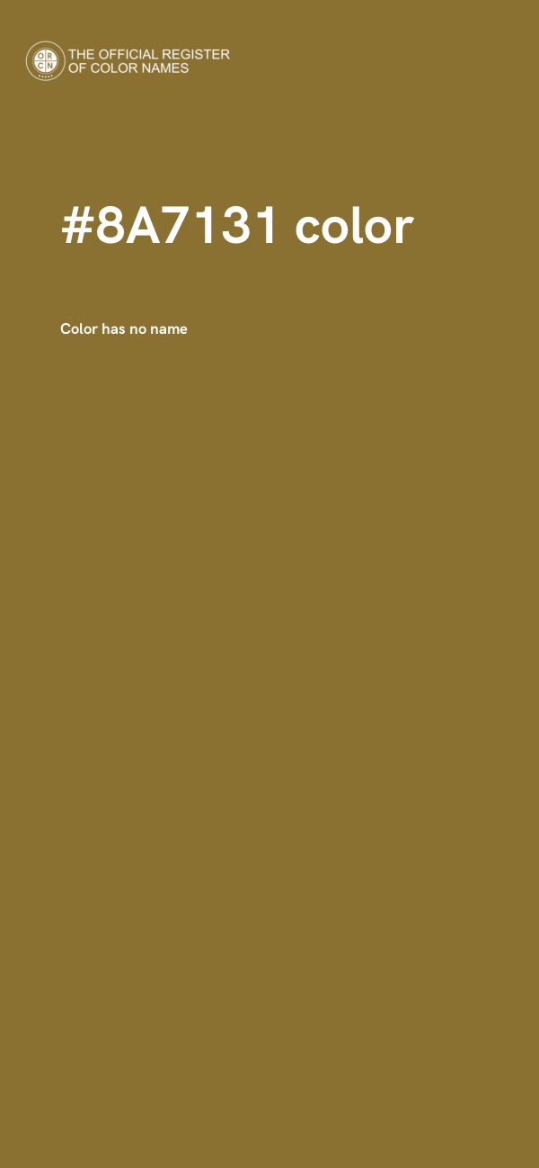 #8A7131 color image