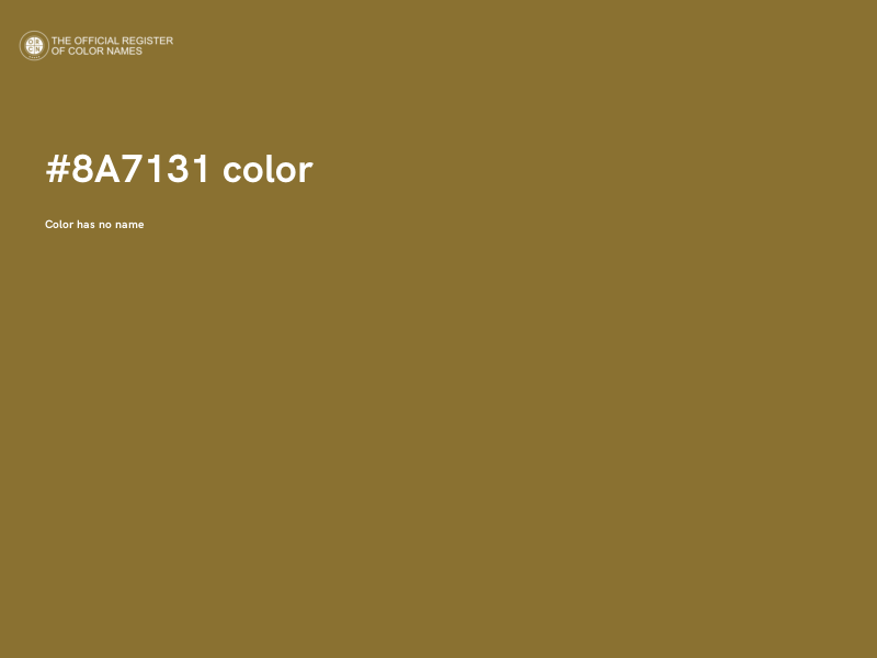 #8A7131 color image