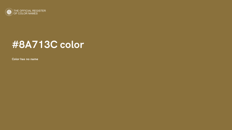 #8A713C color image