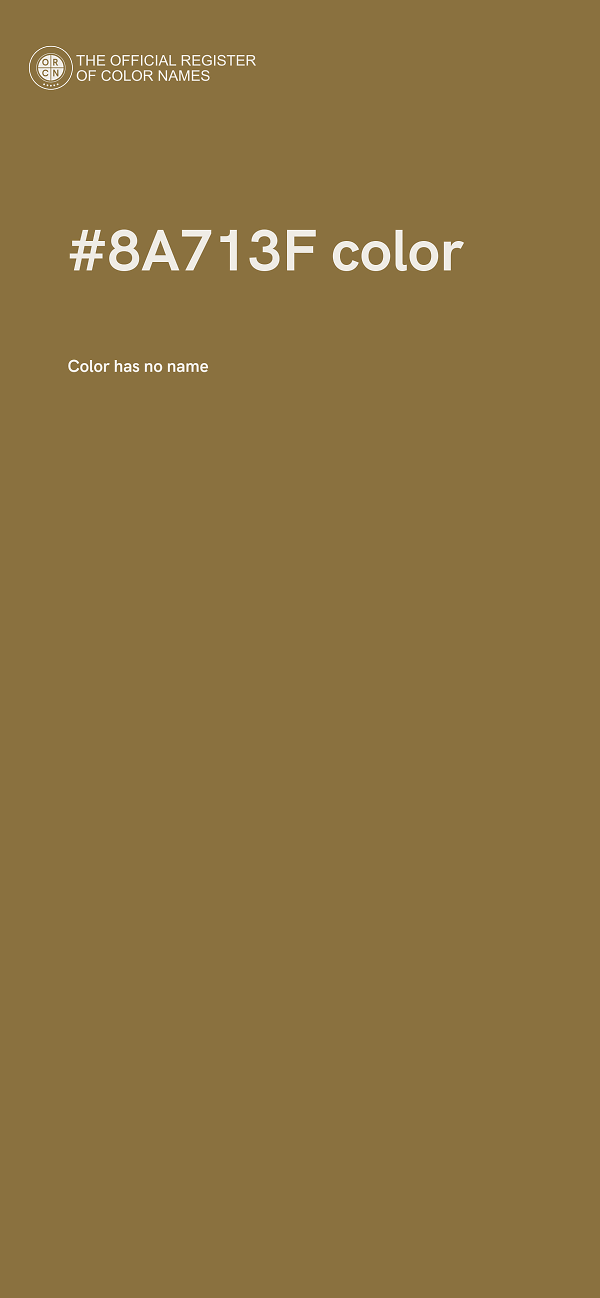 #8A713F color image