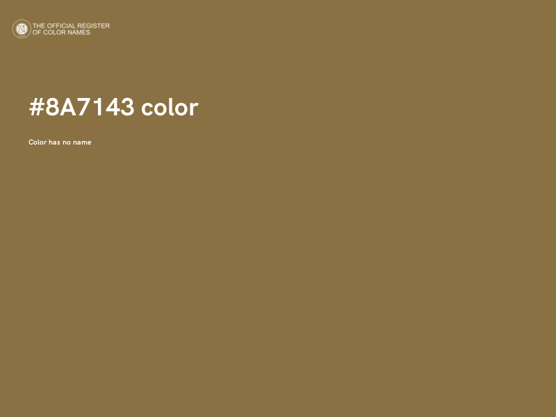 #8A7143 color image