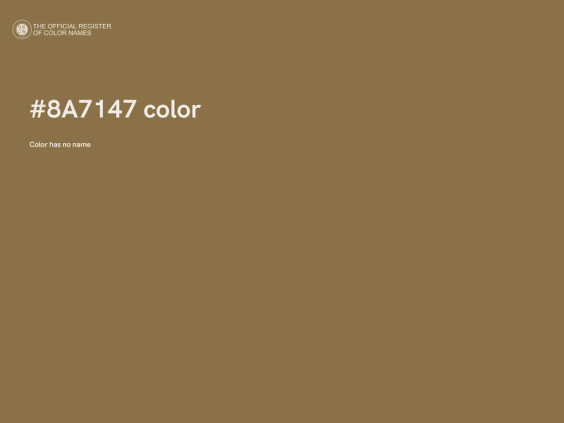 #8A7147 color image