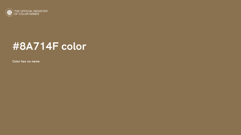 #8A714F color image