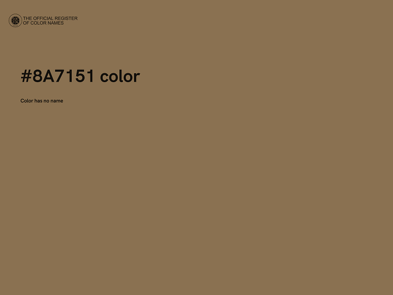#8A7151 color image
