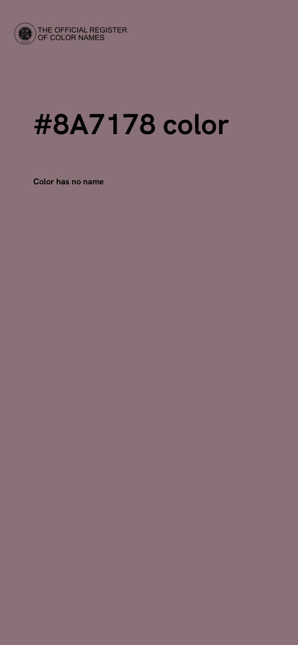#8A7178 color image
