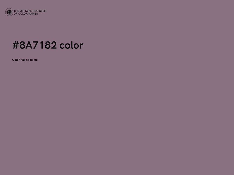 #8A7182 color image