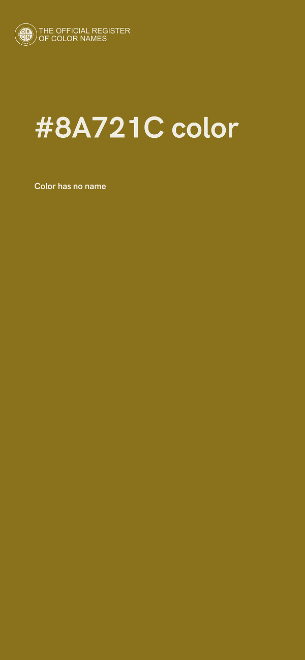 #8A721C color image