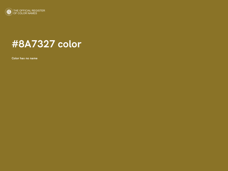 #8A7327 color image