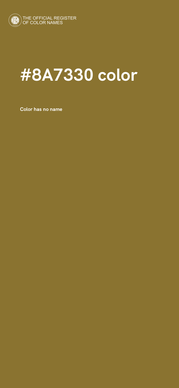 #8A7330 color image