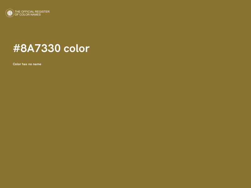 #8A7330 color image