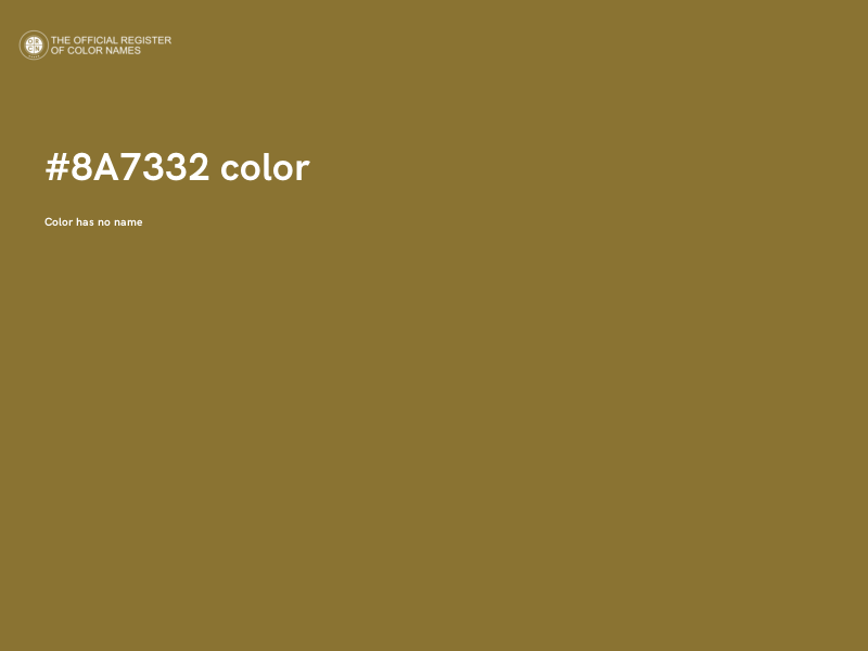 #8A7332 color image