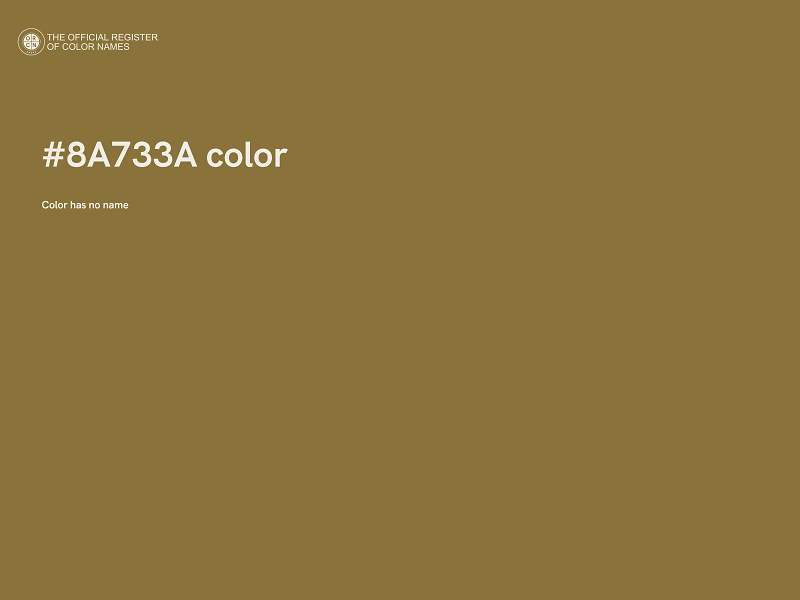 #8A733A color image