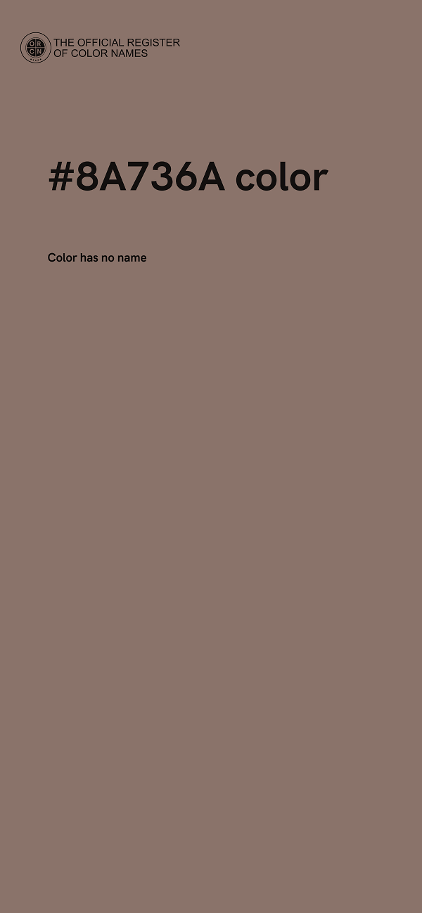 #8A736A color image