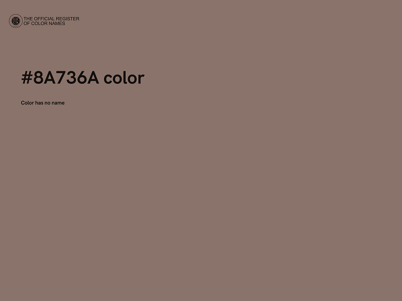 #8A736A color image