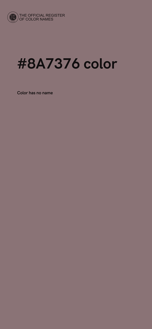 #8A7376 color image