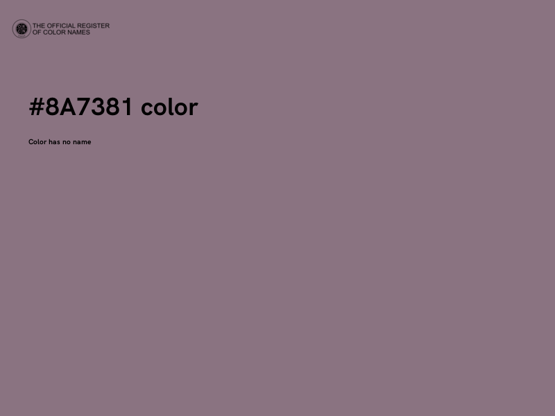 #8A7381 color image