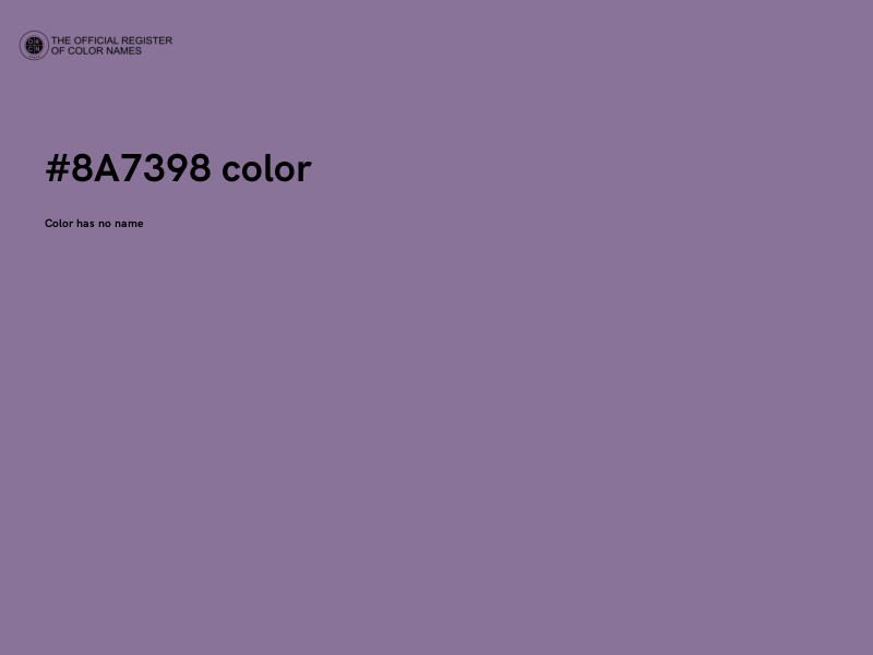#8A7398 color image