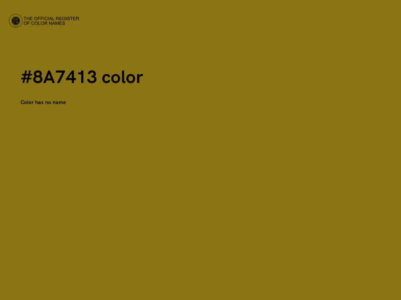 #8A7413 color image