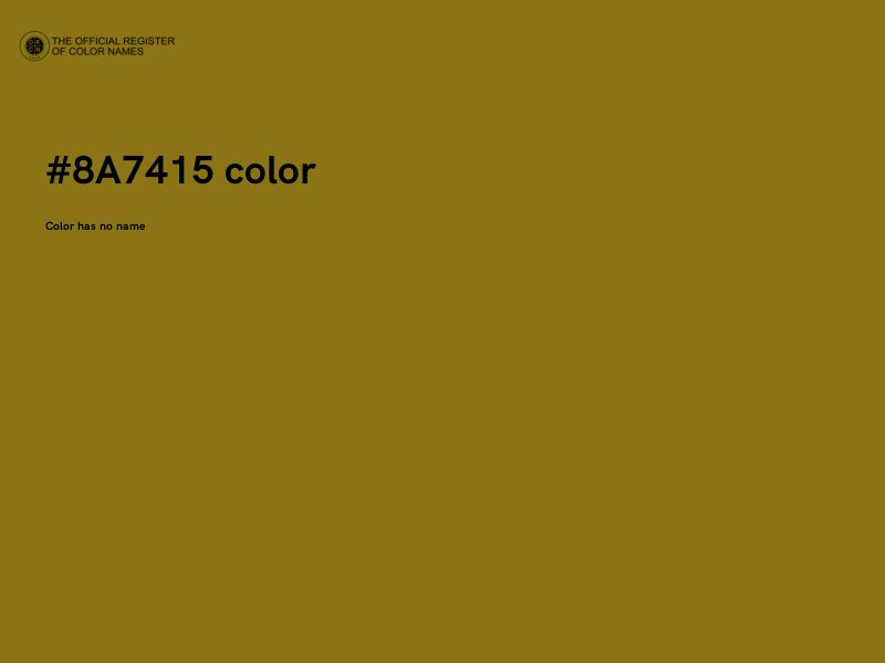 #8A7415 color image