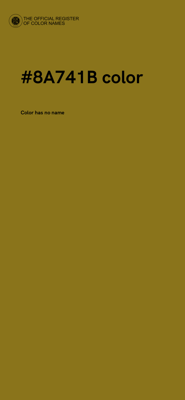 #8A741B color image