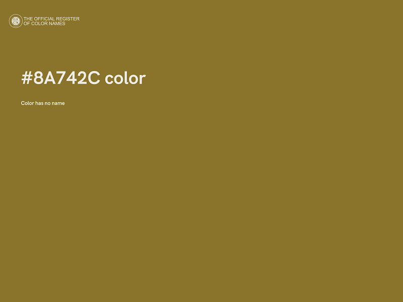 #8A742C color image