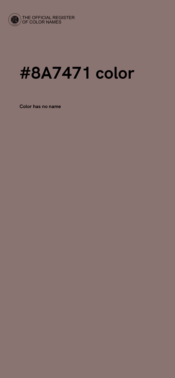 #8A7471 color image