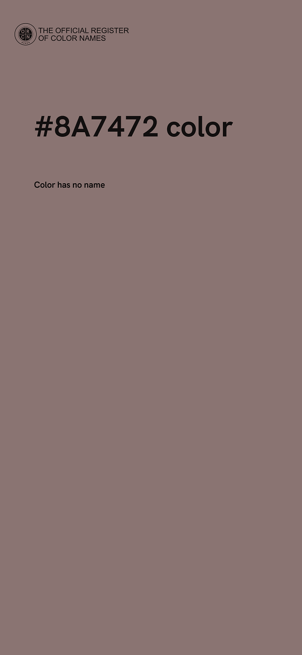 #8A7472 color image