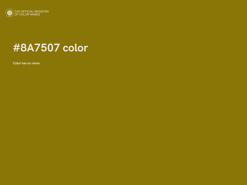 #8A7507 color image
