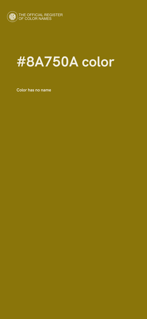 #8A750A color image