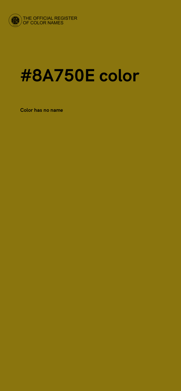 #8A750E color image