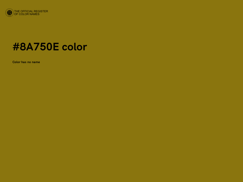 #8A750E color image